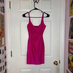 Fashion Nova Vibrant Pink Mini Dress